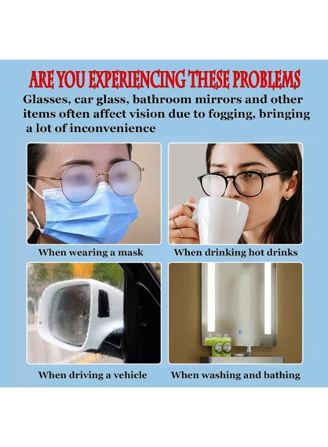 عبوة من 100 منديل مضاد للضباب للنظارات، مناديل تنظيف العدسات مغلفة بشكل فردي، مناديل مبللة مسبقًا لتنظيف العدسات والشاشات، مضادة للضباب ومغلفة بشكل فردي لتنظيف النظارات - Image 5